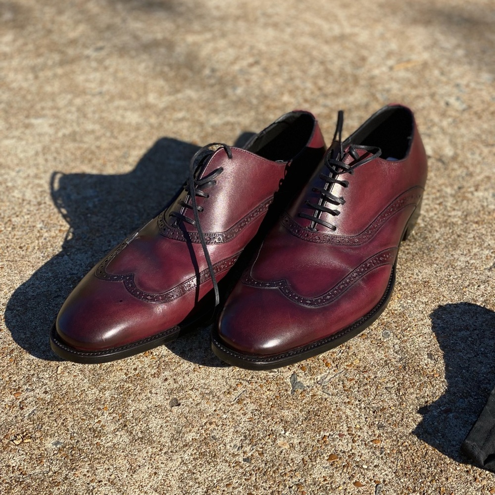 New $1695 Ermenegildo Zegna Couture Oxford Leather Shoes Cordovan 11US Italy